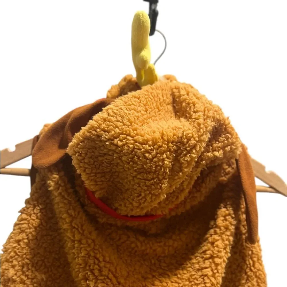 Max Dog Costume The Grinch Fuzzy Brown Hoodie Tail Dr. Seuss NWT
